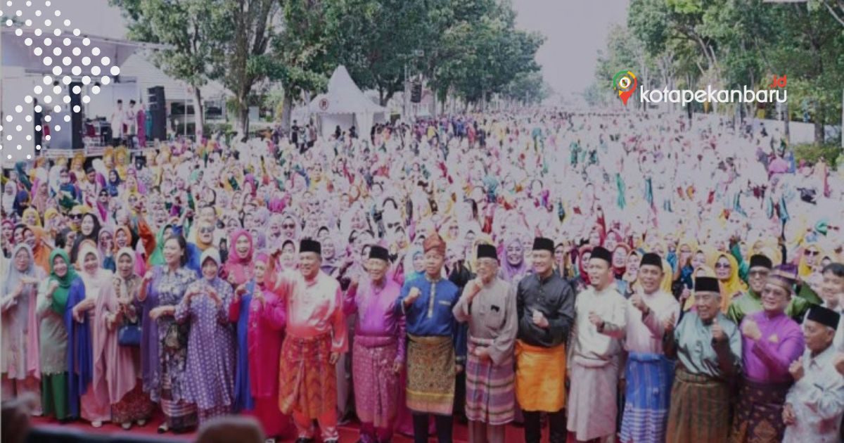 Cetak Rekor Dunia, 6.000 Penari Zapin BKOW Guncang Pekanbaru