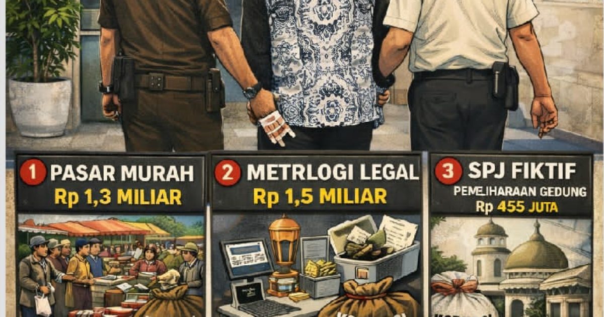 Ilustrasi Lima Dugaan Korupsi Seret Eks Kadisperindag Pekanbaru,(photoAI)