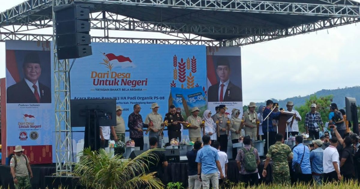 Yayasan Bhakti Bela Negara menggelar Panen Raya Padi Organik varietas PS-08 seluas 753(photo/ist)