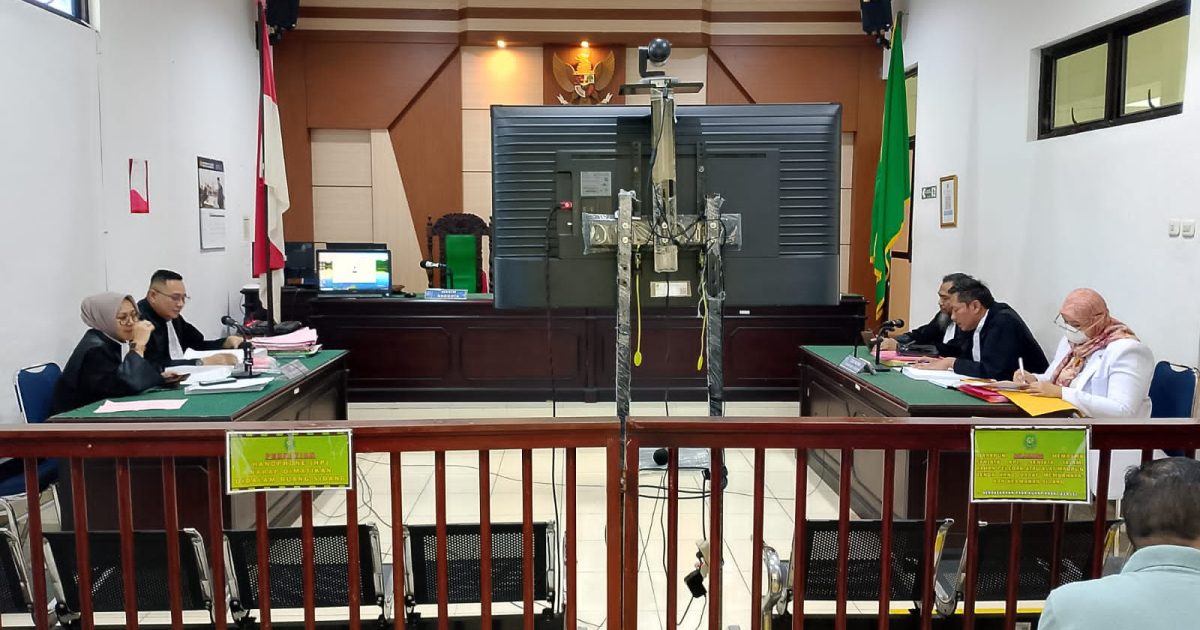 Sidang lanjutan perkara dr Ratna Setia Asih Sp.A di ruang Tirta Pengadilan Negeri Pangkalpinang (photo/ist)