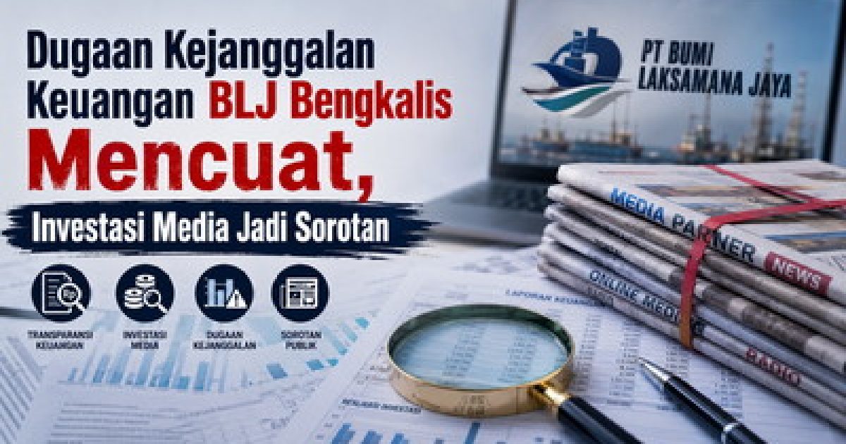 Ilustrasi Dugaan Kejanggalan Keuangan BLJ Bengkalis Mencuat, Investasi Media Jadi Sorotan. (poto AI).