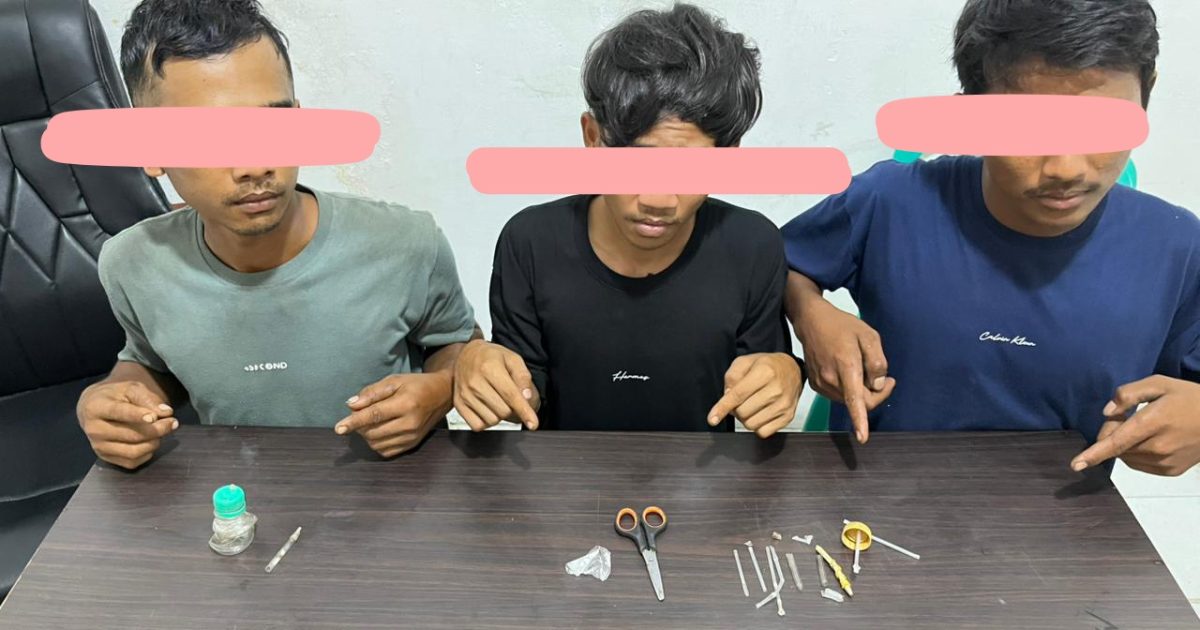 3 orang diduga penyalahgunaan narkoba jenis sabu sabu (photo /ist)